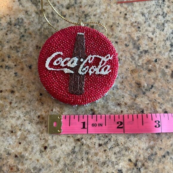 vintage coca-cola sparkly Christmas ornament, 2003 - Picture 3 of 4